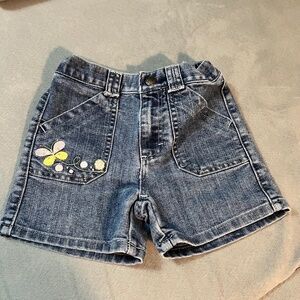 Oshkosh denim butterfly embroidery demin girls shorts with pockets vintage y2k